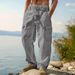 Men's ClothingCotton And Linen Four Seasons Thin Breathable Workwear Multi Pocket Loose Casual Trendy Wide Leg Pants_viptrois.com