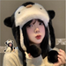 Cue Penguin Plush Children in Auumn Winer, Thick Warm Proecion Ears, Lei Feng for Small Face, Cycling and Skiing_viptrois.com