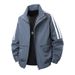 Men's Stand Collar Jacket - Slim Fit Lightweight Polyester Coat For Casual & Business Wear_viptrois.com
