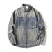 New Jacket Fat And Large Size, Handsome Denim Coat For Men, Muddy Yellow Embroidered Shirt_viptrois.com
