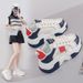 Mother & Kids Ins Korean New Shoes Women Student Sports Running Shoes Casual Thick Bottom Heightening_viptrois.com