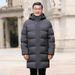 Men's Clothing Down Jacket Men's Medium And Long Thickened Enlarged Slim Fit Fashionable Dad's Outfit Middle Aged Grandfather Down Jacket_viptrois.com