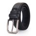 Men's Belts, Embossed Leather Open Edge Pin Buckle Belts, Genuine Cowhide Casual Trendy Men's Belts_viptrois.com