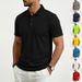 Men's Clothing Men's Quick Drying Breathable Multi Color Shirt Short Sleeved Style Plus Size Casual Collared Top_viptrois.com