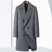 British-Style Wool Blend Coat For Men – Mid-Length Single-Breasted Overcoat With Quilted Options (170-195, Olive/Charcoal/Navy/Black)_viptrois.com