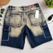 Men's Clothing Foreign Trade Jeans New Men's Denim Shorts Retro Nostalgic Straight Loose Thick Material Non Elastic Versatile Jeans_viptrois.com