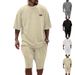 Summer Hot Sale Cross Border Men's Slim Trend Youth Leisure Sports Suit_viptrois.com