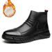 European Warm Series Martin For Autumn And Winter, Snow Casual Shoes, Men's Zipper Work Ankle Boots, Cotton Boots_viptrois.com
