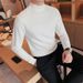Men's Clothing Men's Base Sweater Spring And Autumn New Slim Fit Mid Neck Inner Wear Korean Style Half High Collar Sweater_viptrois.com