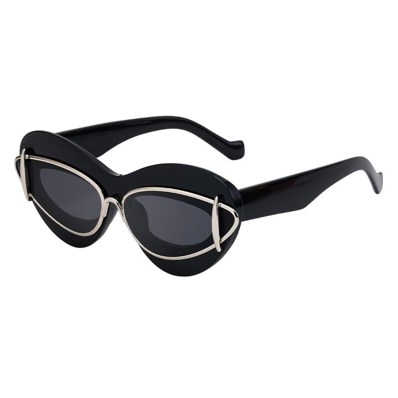 New Fashion Cat Eye Sunglasses For Women Driving Internet Celebrities Y2K Small Frame Sunshade Sunglasses Trendy Sunglas_viptrois.com