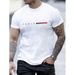 Cotton Men's Summer Loose Paris Letter Printed Casual Round Neck Short Sleeved T-shirt Top Can Be+DZ_viptrois.com