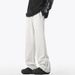 Men's Heavyweight American Style Zip up Sweatpants Casual Loose Fitting Slightly Flared High Street Straight Leg Pants for Spring 2026_viptrois.com