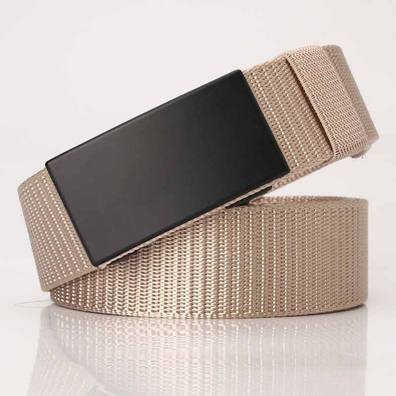 Women's Belts canvas belt, toothless automatic buckle belt, outdoor sports and leisure business belt, versatile trouser belt wholesale_viptrois.com