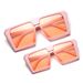Parent-Child Sunglasses Set - Flat Top Square Frame Candy Shades (Matching Mother-Daughter Style)_viptrois.com