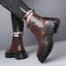 European Warm Series 2025 Autumn Winter New High-top Cotton With Fleece Lining, Warm Work Martin Boots, Men's Thick-soled Shoes 2361_viptrois.com