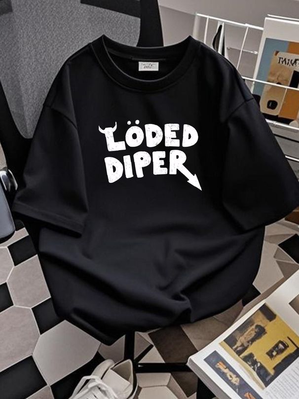 Loded Diapers Active T-Shirt Size M-5XL Soft Casual Stylish Unisex Stretched Fashion Designer Clothes Graphic Comfortable Summer Versatile_viptrois.com