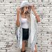 Ethnic style knitted hooded tassel cape sweater shawl lady's coat_viptrois.com