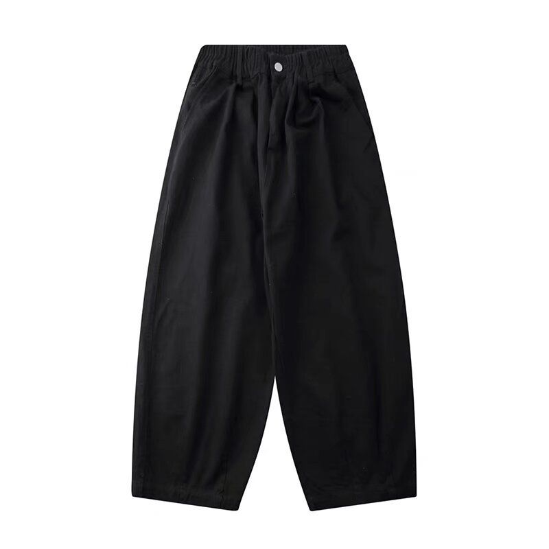 Men's Clothing Teenagers Japanese Retro Light Colored Straight Tube Drape Mopping Slimming And Meat Covering Versatile Four Season Denim Casual Pants_viptrois.com