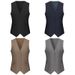 Men's Clothing Men's Suit Vest Work Clothes Suit Groomsmen Suit Professional Wear Large Size Formal Wedding Casual Vest_viptrois.com