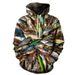 New For Men With 3D Digital Print Fish Pattern, Casual Unisex Hooded Sweatshirt_viptrois.com