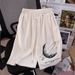 Men's Clothing Waffle Shorts Thin Casual Sports Pants Loose All Match Straight Shorts_viptrois.com