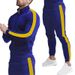 Men's Clothing Long Sleeve Pants Casual Sports Suit Spliced Stand-up Collar Slim Fit Men's Suit_viptrois.com