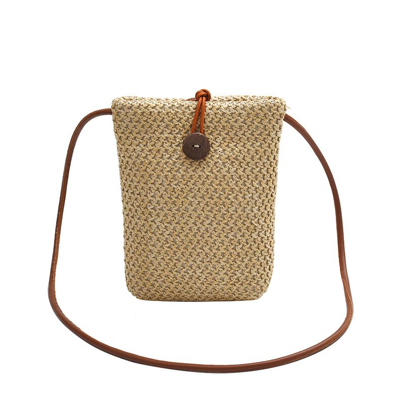 Women's Shoulder Bags Summer Beach Vacation, Straw Woven Bags, Women's Crossbody Bags, Mini Bags, Mobile Phone Bags_viptrois.com
