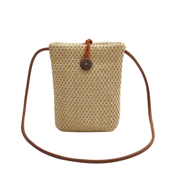 Women's Shoulder Bags Summer Beach Vacation, Straw Woven Bags, Women's Crossbody Bags, Mini Bags, Mobile Phone Bags_viptrois.com