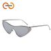 New Metal Cat Eye Frame High Quality Sunglasses One Piece Trendy Sunglasses T1383_viptrois.com