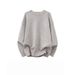 New Solid Color Round Neck Knitted Shirt For Men, Versatile, Trendy And Fashionable Design, Long Sleeve_viptrois.com
