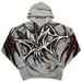 European And American INS Dark Gothic Print Skull Sweatshirt Long Sleeve Pullover Loose Trendy High Street Jacket_viptrois.com