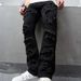 New Casual Jeans, Trendy Baggy Trousers, High Street Wide-leg Pants Men_viptrois.com