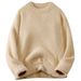 Men's Mink Fur Sweater – Winter Thick Knit Pullover, Soft & Cozy, Retro Loose Fit (Black, Grey, Army Green, Red, Beige, White)_viptrois.com
