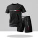 Men's Clothing Summer Casual Short Sleeved Two Piece Suit_viptrois.com