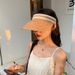 Straw woven empty top peaked cap women's summer outdoor travel seaside beach headband sun protection sun hat_viptrois.com