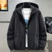 Men's Stylish Hooded Windbreaker Jacket - Lightweight Streetwear Coat For Spring & Autumn (Black/Khaki/Gold)_viptrois.com