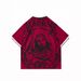 Men's Clothing Summer New Street Fashion V Nun Print Unisex Loose Pullover T Shirt_viptrois.com
