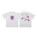 Summer Autumn 270g American Style Letter Print Loose Cotton Short Sleeve Unisex Couple Top_viptrois.com