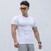 Men's Quick Dry Workout T-Shirt Muscle Fit Gym Training Shirts Breathable Stretch Athletic Tee Summer_viptrois.com