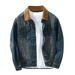 Men's Clothing Splicing Denim Jacket Men's Loose Retro Casual All match Workwear Jacket Tops_viptrois.com