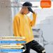 Pure Pure 480g Silver Fox Fleece Men's Loose Drop Shoulder Heavyweight Crew Neck Sweatshirt Youth Campus Autumn Winter Jacket_viptrois.com