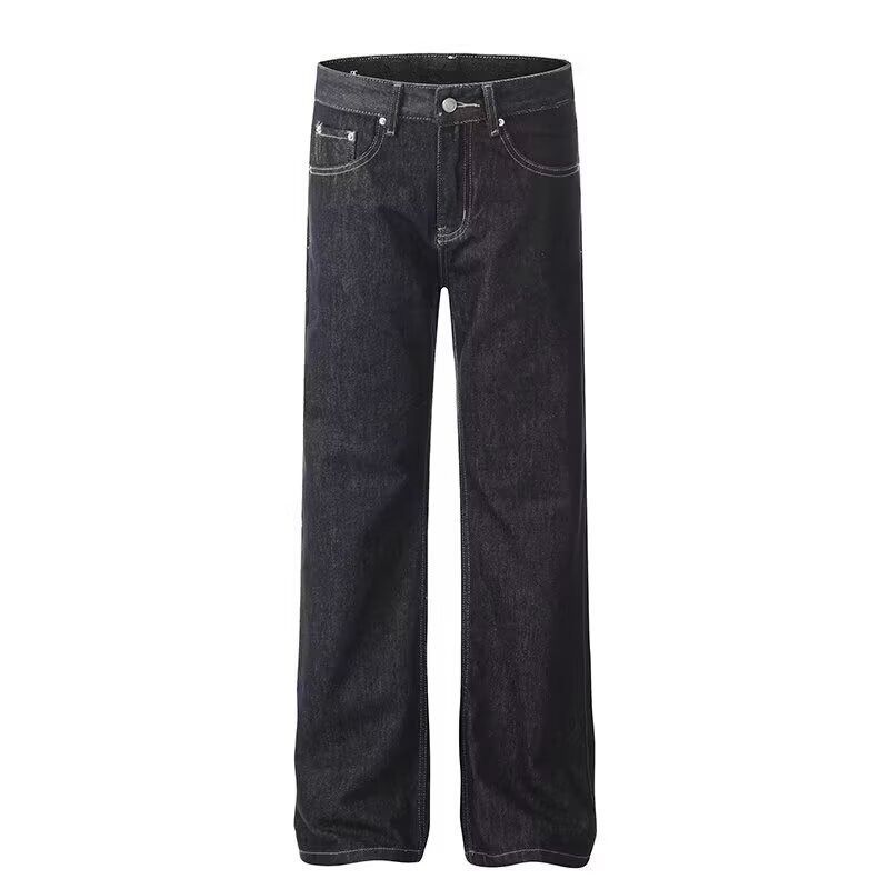 American Retro Low Rise Slim Fit Flared Jeans, Unisex, Versatile Slim Fit Denim Pants_viptrois.com