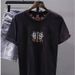 Men's Clothing Trendy Solid Color Printed Short Sleeved Young Men's Round Neck Half Sleeved Versatile T Shirt_viptrois.com