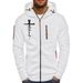 Men's Printed Hooded Sweatshirt – Lightweight Jacquard Pullover For Gym, Streetwear & Casual Layering (5 Colors, S-XXXL)_viptrois.com