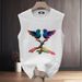 Summer American Casual Sports Sleeveless Cotton Vest T-shirt Hong Kong Style Versatile Loose Men's Vest T-shirt_viptrois.com