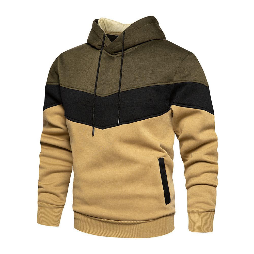 2023 Spring And Autumn Color Block Sweatshirt Men's Sports Top Fashion Versatile_viptrois.com