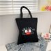 Women's Bags New Canvas Bag Student Tutoring Canvas Bag Puppy Red Shoulder Canvas Bag Simple Women's Bag_viptrois.com
