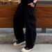 Men's Clothing Men's Autumn Washed Long Trousers, Loose Fit, Casual, Cotton, Versatile, Workwear Style, Elastic Waist, Straight Leg, Trendy_viptrois.com