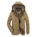 Men's Winter Long Cotton Coat With Fleece Lining, Thickened Warm Jacket For Casual Windproof Outerwear, Plus Size Available_viptrois.com