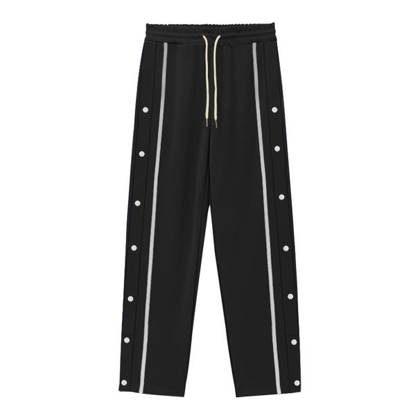 Men's Clothing Casual Sports Buttoned Pants Men's Autumn New Loose Straight Drawstring Large Size Trousers_viptrois.com